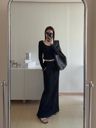 W8成團！《春夏打底》圓弧下擺長袖打底3