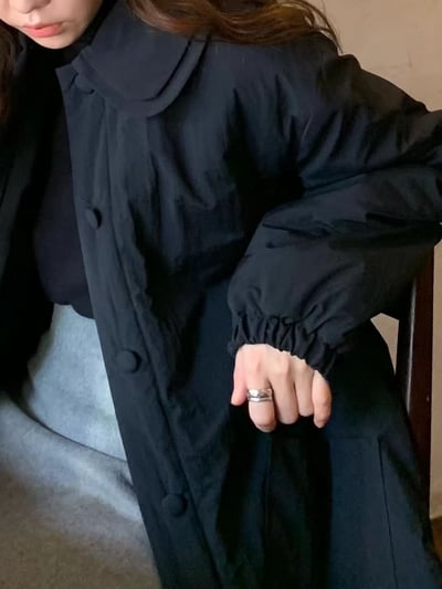 奶油現貨！《可甜可鹽》小花領棉服4