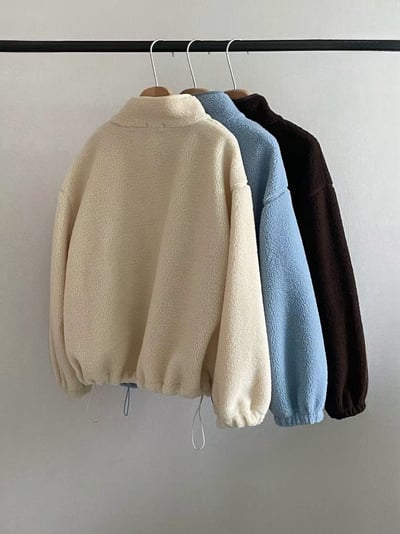 年後出貨！《平價韓貨》teddy jumper 翻領搖粒絨4