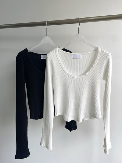 W8成團！《春夏打底》圓弧下擺長袖打底1