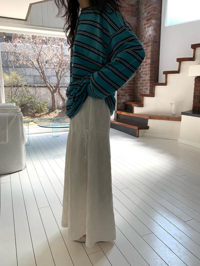 W7成團！《平價韓貨》拉繩決定裙型壓紋長裙12