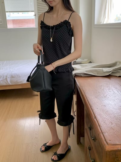 last 1早鳥價！《可愛甜美》法式花瓣點點背心7