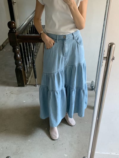 早鳥價開團中！《summer denim》太漂亮有尺寸的牛仔裙2