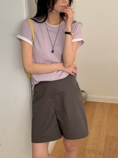 早鳥價開團中！《可愛甜美》撞色滾邊寬袖T-shirt4