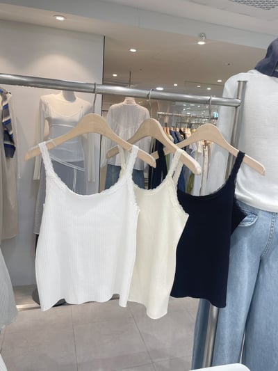 W8成團！《小資湊免運》蕾絲滾邊肩帶背心6