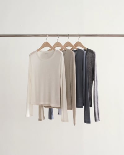 W5成團！《ounce》薄透天絲長袖打底衣1