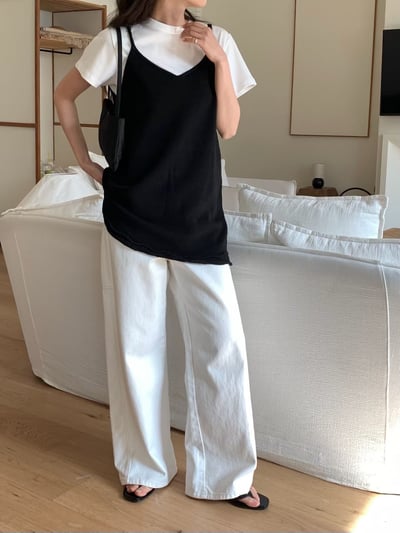 W7成團！《b家》棉100花捲邊針織吊帶8