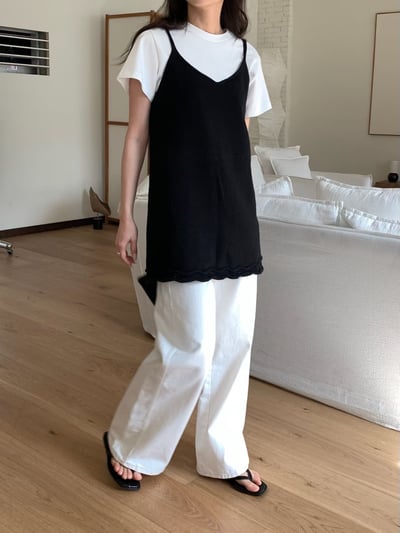 W7成團！《b家》棉100花捲邊針織吊帶9