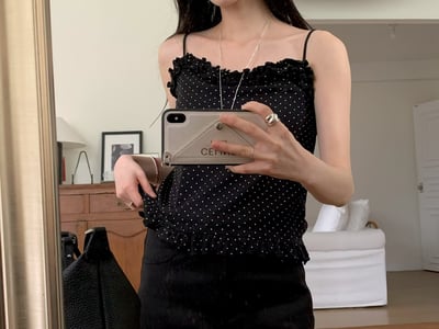 last 1早鳥價！《可愛甜美》法式花瓣點點背心2