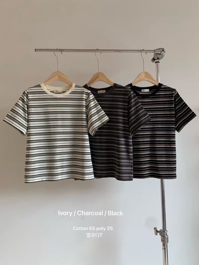 W6成團！《花語家》今年新款漂亮顯瘦條紋T(推black)9