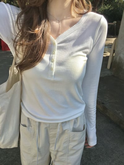 W6成團！《蔬菜家》花邊排扣打底衣8