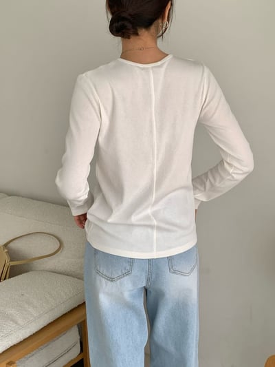 黑色現貨！《巧克力》後中線外縫線打底衣2