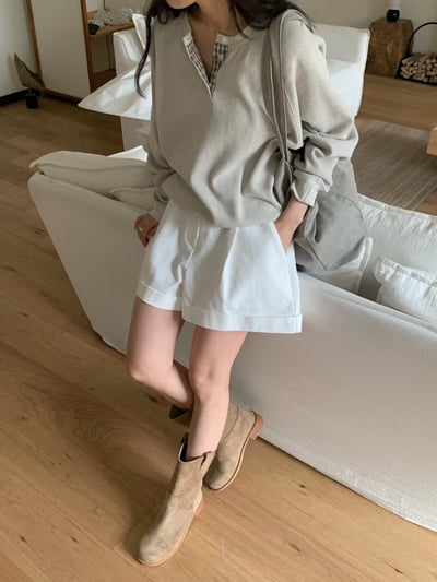 last 1早鳥價！《b家》waffle格紋排扣上衣7