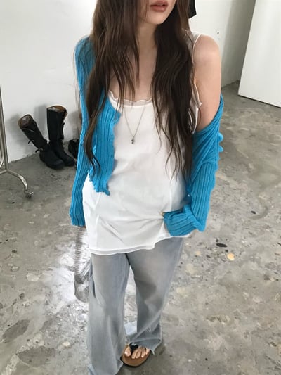 早鳥價開團中！《26春夏爆紅設計師》蕾絲疊穿感背心ops25