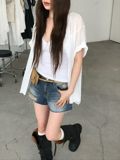 W7成團！《26春夏爆紅設計師》立體紋路感短袖罩衫6