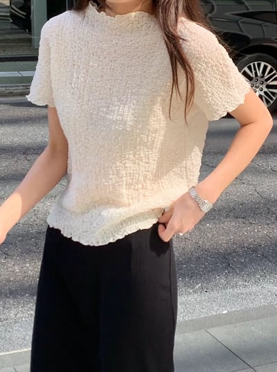 W5成團！《ounce》雲朵皺皺短袖blouse18