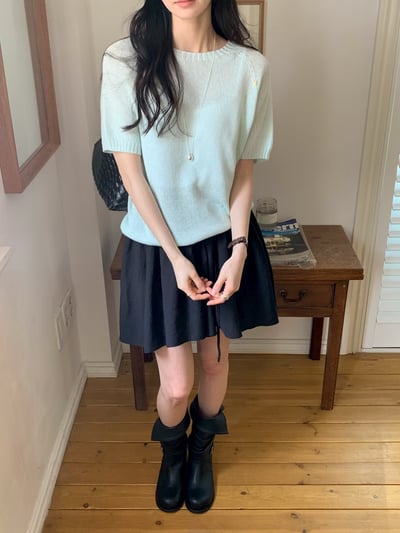 W7成團！《可愛甜美》10色馬卡龍短袖針織10