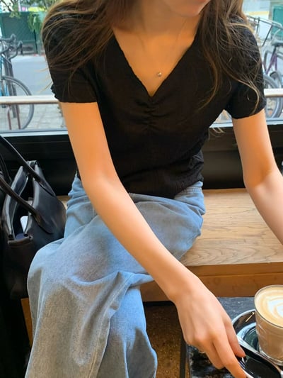 W9成團(早鳥價維持)！《ounce》胸前抓皺短袖上衣13