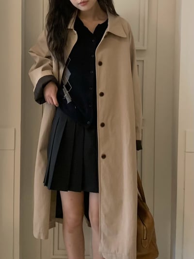 深藍現貨!《2025 trend》直式菱格紋針織外套15