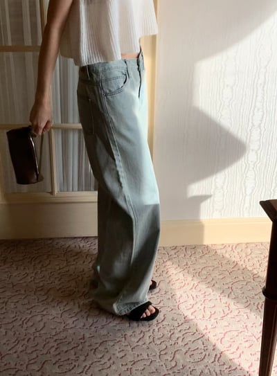 W7成團！《ounce》洗舊淺藍牛褲11