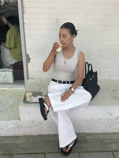 W9成團！《背心富翁》條紋安全感背心1