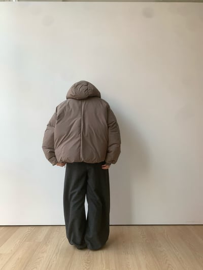 奶茶現貨！咖色特價預購！《簡約好看》帽子可拆羽絨外套7