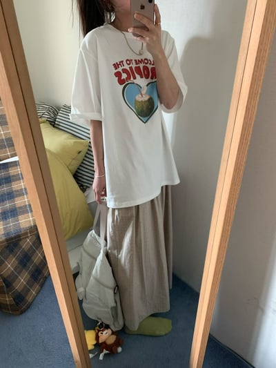 早鳥價開團中！《平價韓貨》寬鬆緊帶細格紋裙2