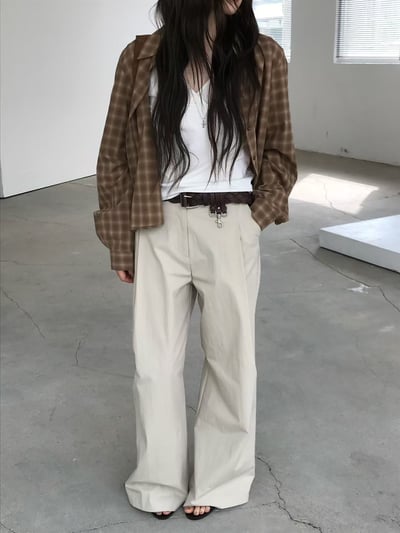 last 1早鳥價！《26春夏爆紅設計師》格紋短版襯衫24