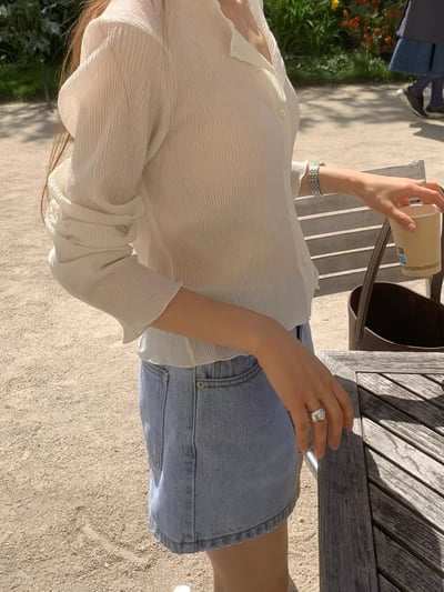 早鳥價開團中！《ounce》淺藍單寧denim短褲7