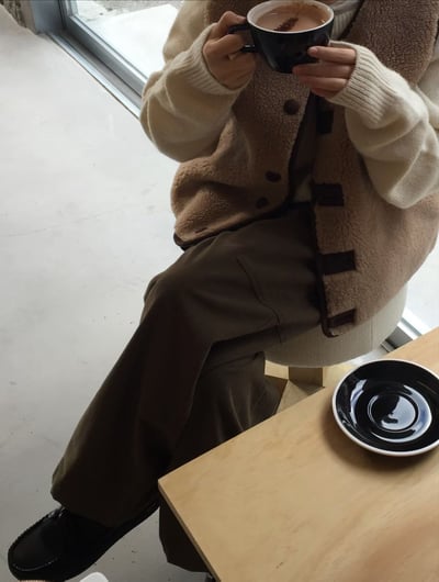 焦糖現貨！《不顯腫廠商》不對稱扣眼保暖背心6