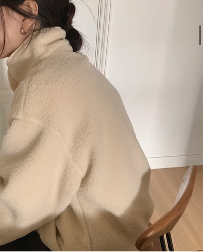 年後出貨！《平價韓貨》teddy jumper 翻領搖粒絨12