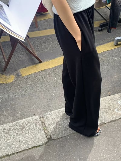 last 1早鳥價！《ounce》有口袋！腰鬆緊直筒休閒褲4