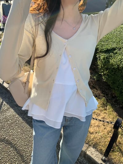 早鳥價開團中！《夏日罩衫》花花滾邊不透小外套2