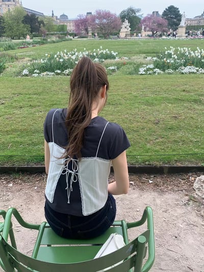 早鳥價開團中！《ounce》背後綁帶lace細肩帶直條紋背心11