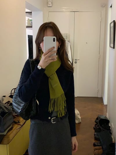 橄欖現貨！《ounce配件/推橄欖色》soft wool 圍巾2