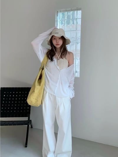 早鳥價開團中！《夏日罩衫》寬鬆大件落肩薄罩衫8