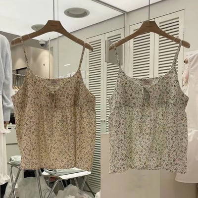 早鳥價開團中！《小資湊免運》碎花可調節細肩背心2