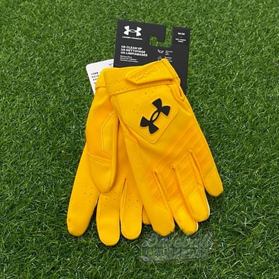 (小胖美國棒壘) 現貨 兄弟黃 配色 Under Armour Clean Up打擊手套 棒球 壘球 適用1