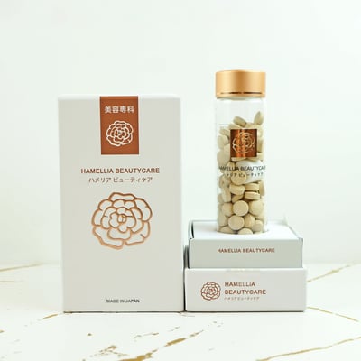 【iMeuu愛美悠】HAMELLIA 哈美尼雅120錠/盒 日本製造 南光製藥 口服玻尿酸 膠原蛋白 提亮  附提袋1
