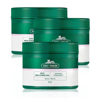 【iMeuu愛美悠】VT老虎積雪草溫和爽膚棉片(60片x3瓶)老虎草 水楊酸 玻尿酸 舒緩 補水棉片2