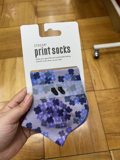 STREAM print socks 花系列 中筒襪 （23～25cm）7
