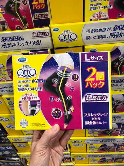 全腿瘦身睡眠壓力襪L 2入組 275071