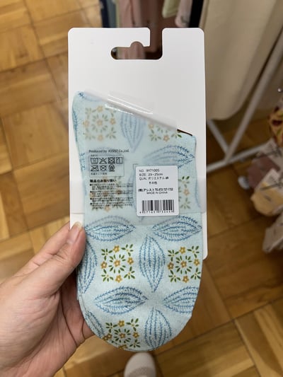 STREAM print socks 花系列 中筒襪 （23～25cm）10