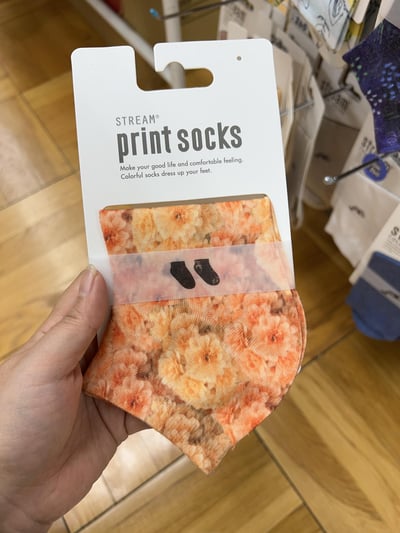 STREAM print socks 花系列 中筒襪 （23～25cm）13