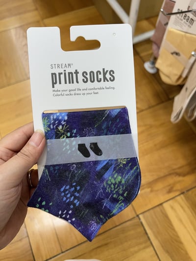 STREAM print socks 花系列 中筒襪 （23～25cm）5
