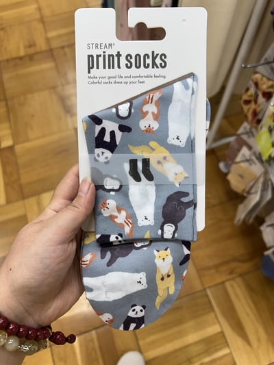 STREAM print socks 猫咪系列圖案中筒襪（23～25cm）7