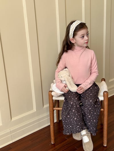 A1-021 純色半高領內搭上衣男女童軟糯舒適中領打底衫17