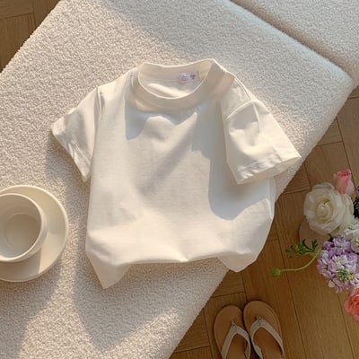 B1-054 百搭兒童純色柔軟短袖上衣6