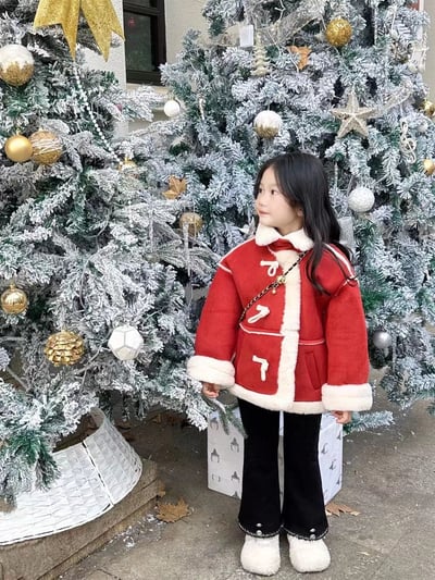 C1-036 聖誕新款鹿皮絨複合仿兔毛內裡保暖加厚外衣外套4