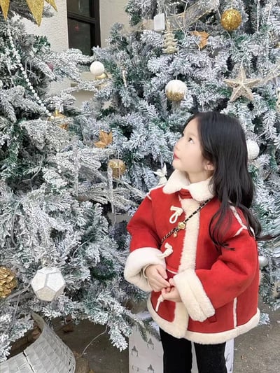 C1-036 聖誕新款鹿皮絨複合仿兔毛內裡保暖加厚外衣外套6